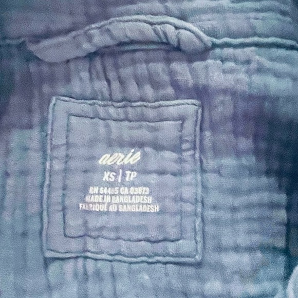 Aerie Gauzy Oversized 100% Cotton Shirt. Size: XS - Picture 7 of 8